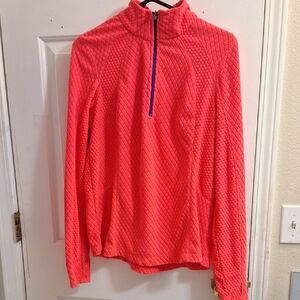 TEK GEAR Coral Quarter-Zip Pullover L